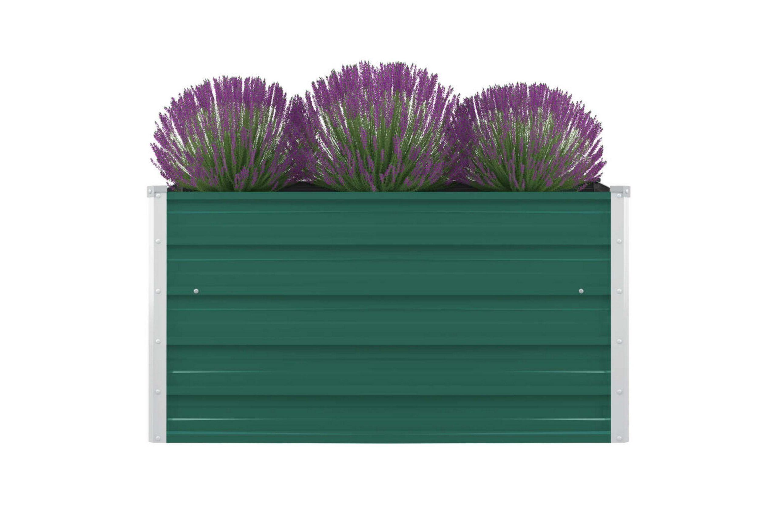 Korotettu puutarhalaatikko 100x100x45cm vihreä - Vihreä