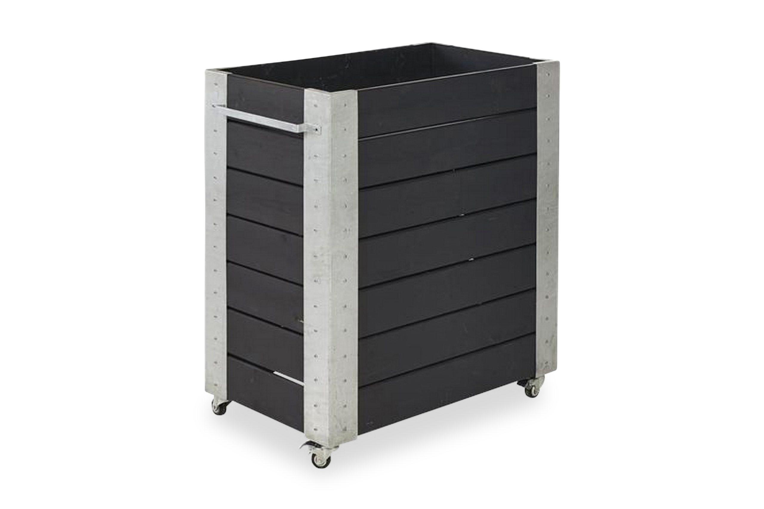 Cubic Kukkalaatikko 87x50x95 cm teräskulmilla ja pyörillä -