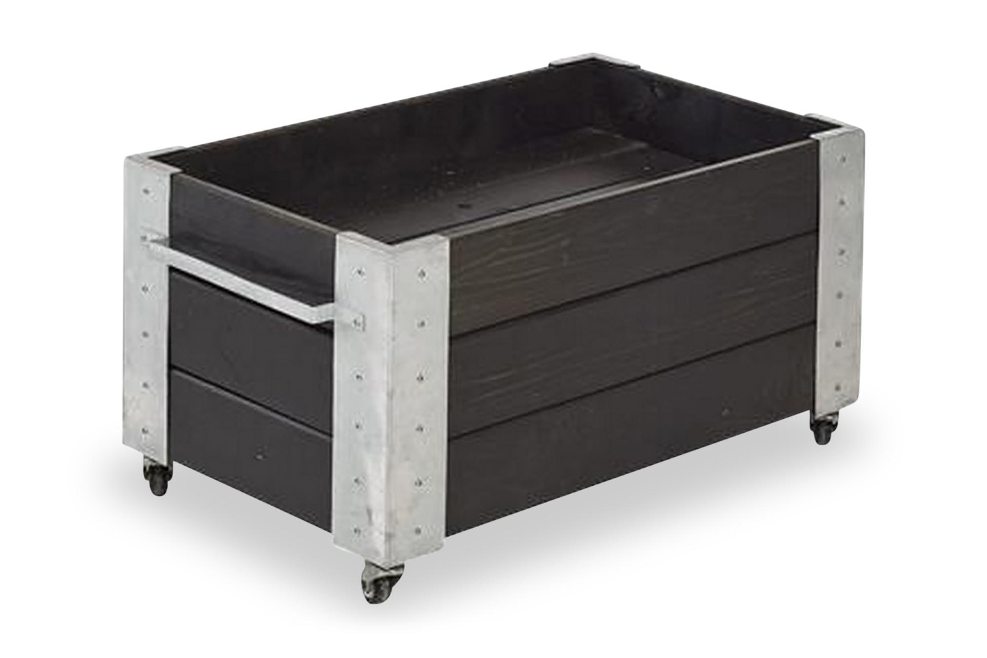 Cubic Kukkalaatikko 87x50x45 cm teräskulmilla ja pyörillä -