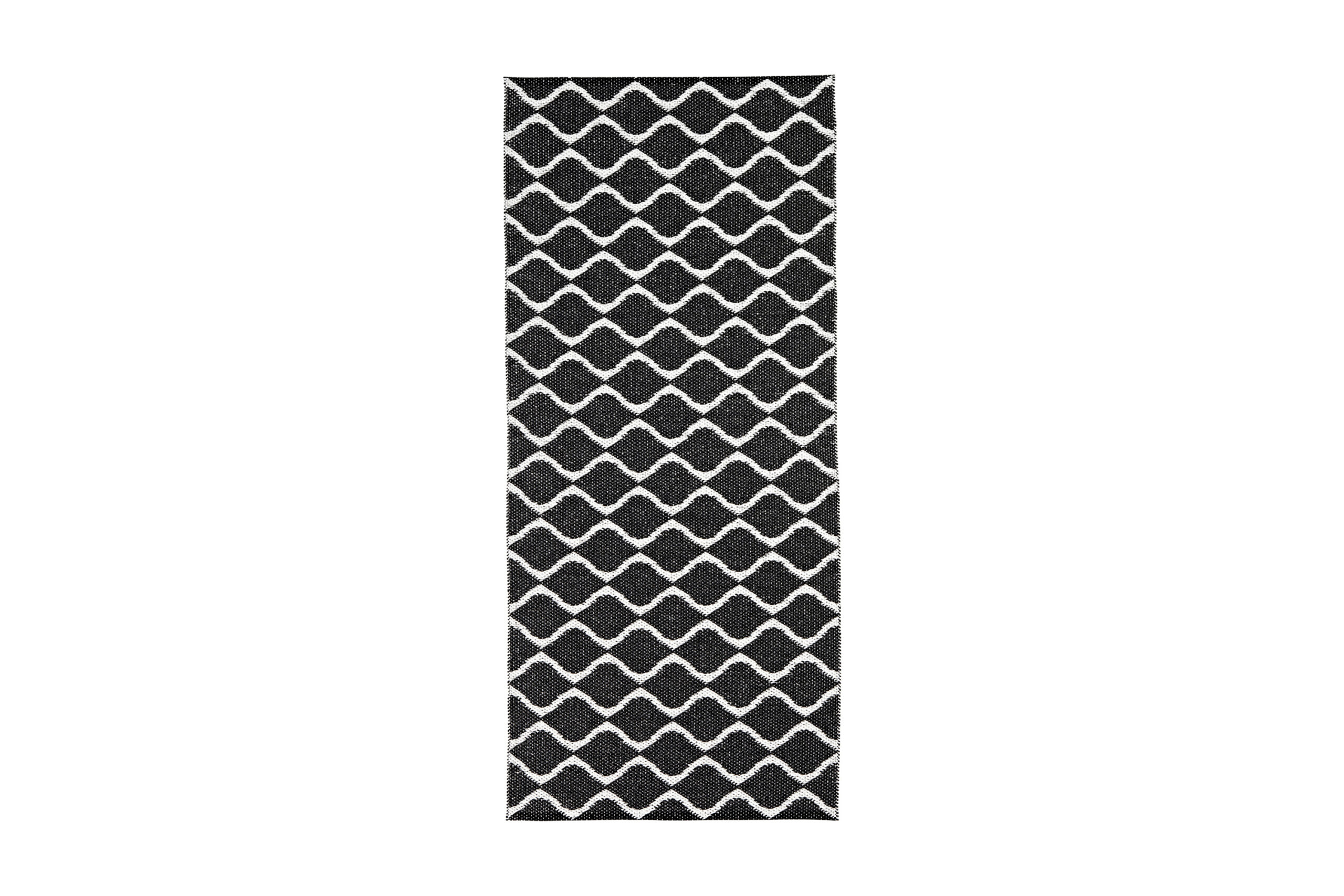 Muovimatto Wave 70x300 Käännettävä PVC Musta - Horredsmattan