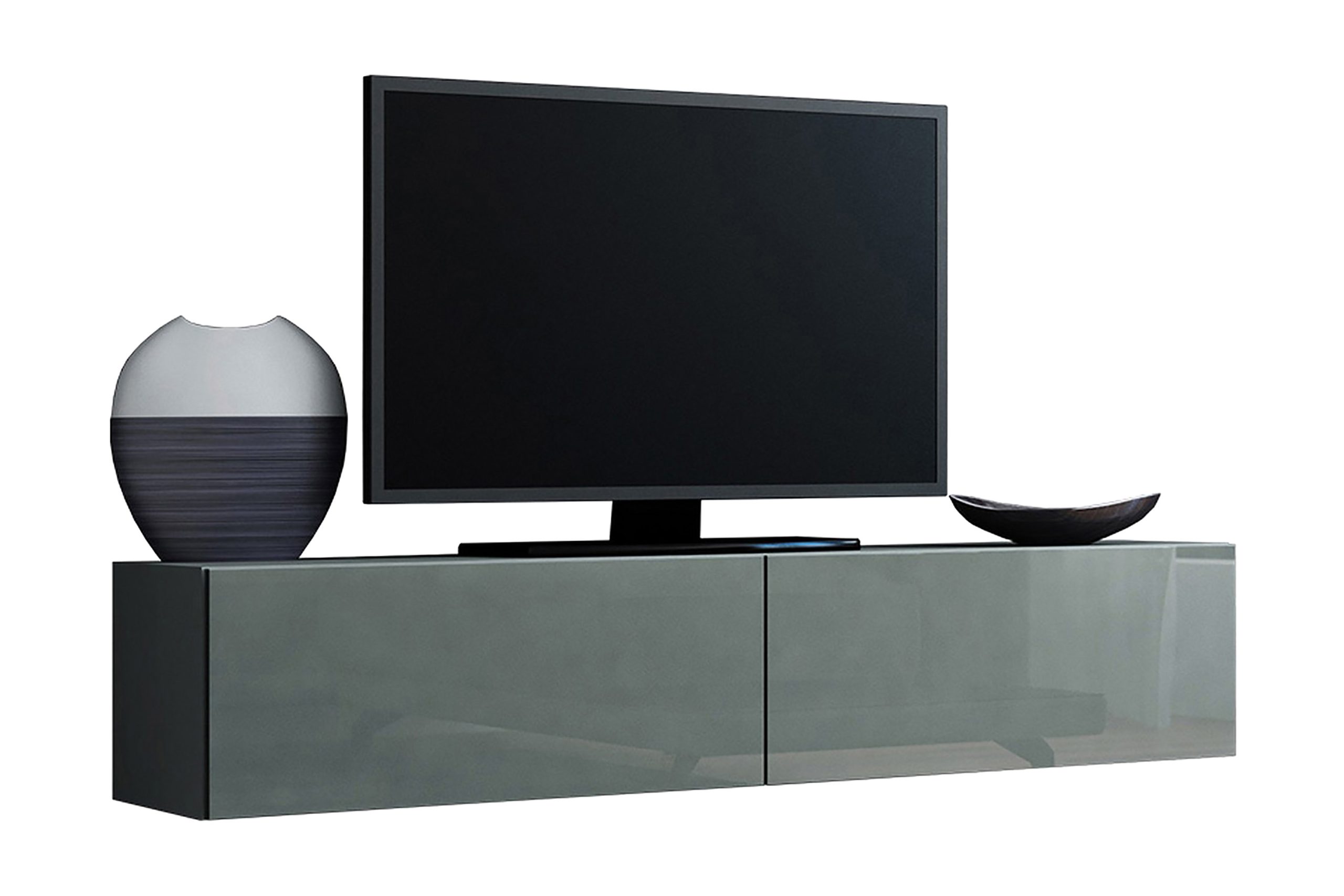 TV-taso Wishon 140x40x30 cm - Musta/Harmaa