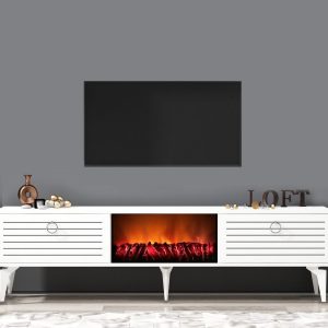 Tv-taso Mula 150 cm - Valkoinen