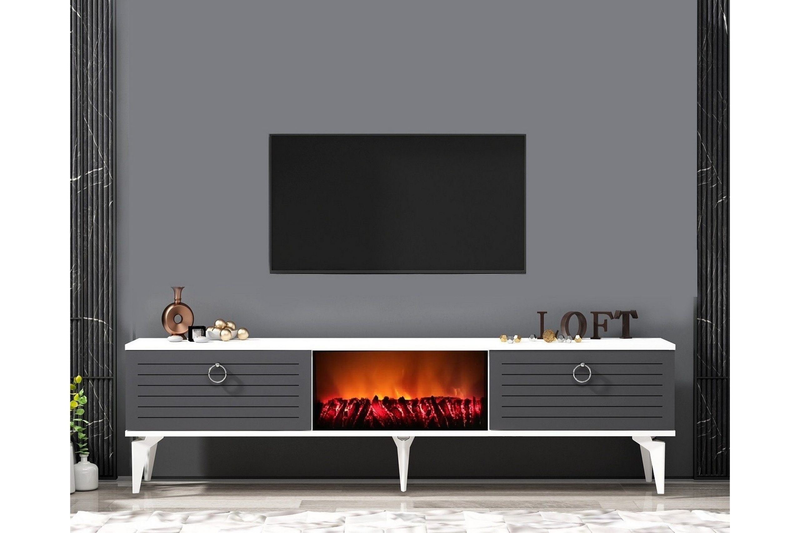 Tv-taso Mula 150 cm - Antrasiitti