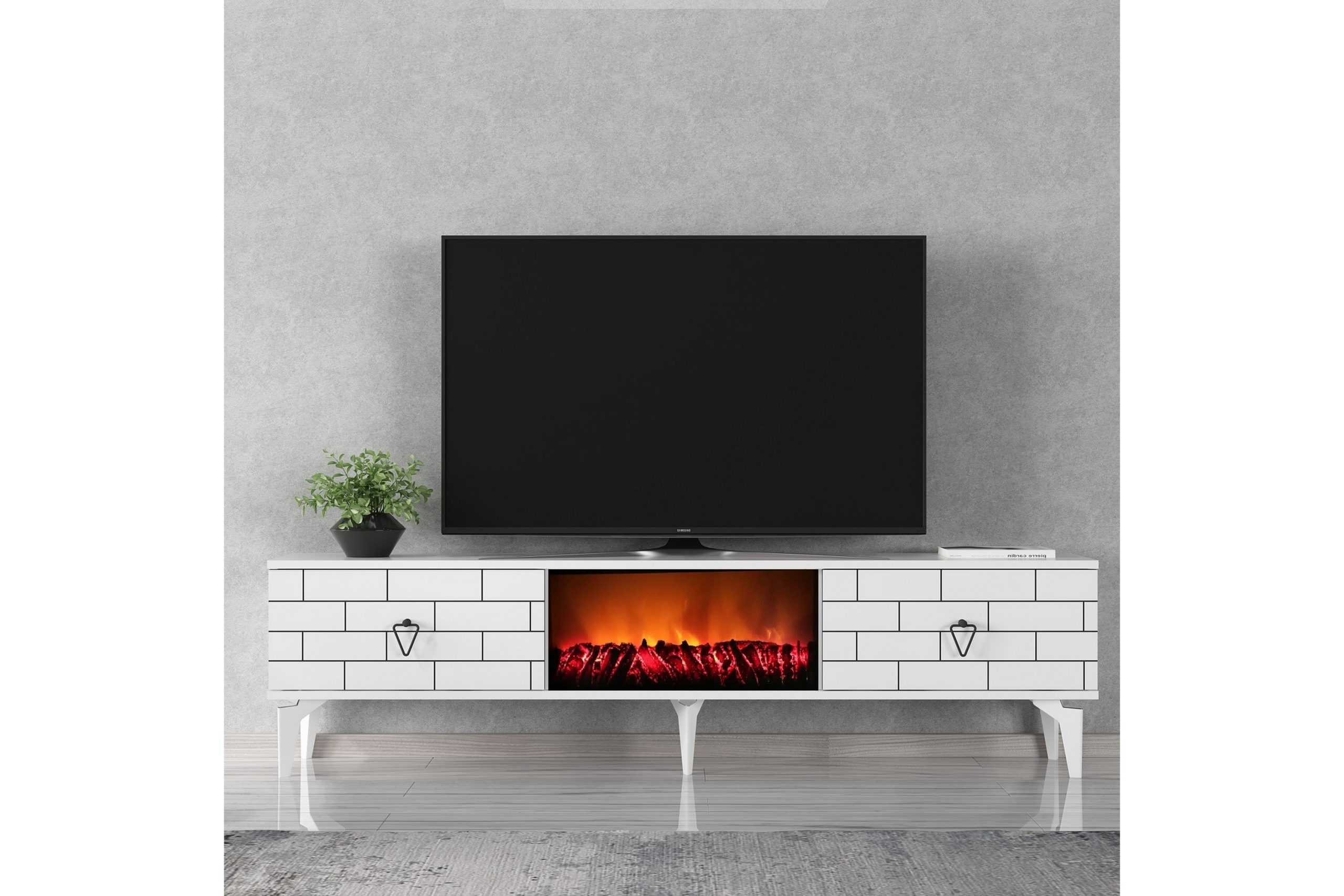 Tv-taso Mangla 150 cm - Valkoinen