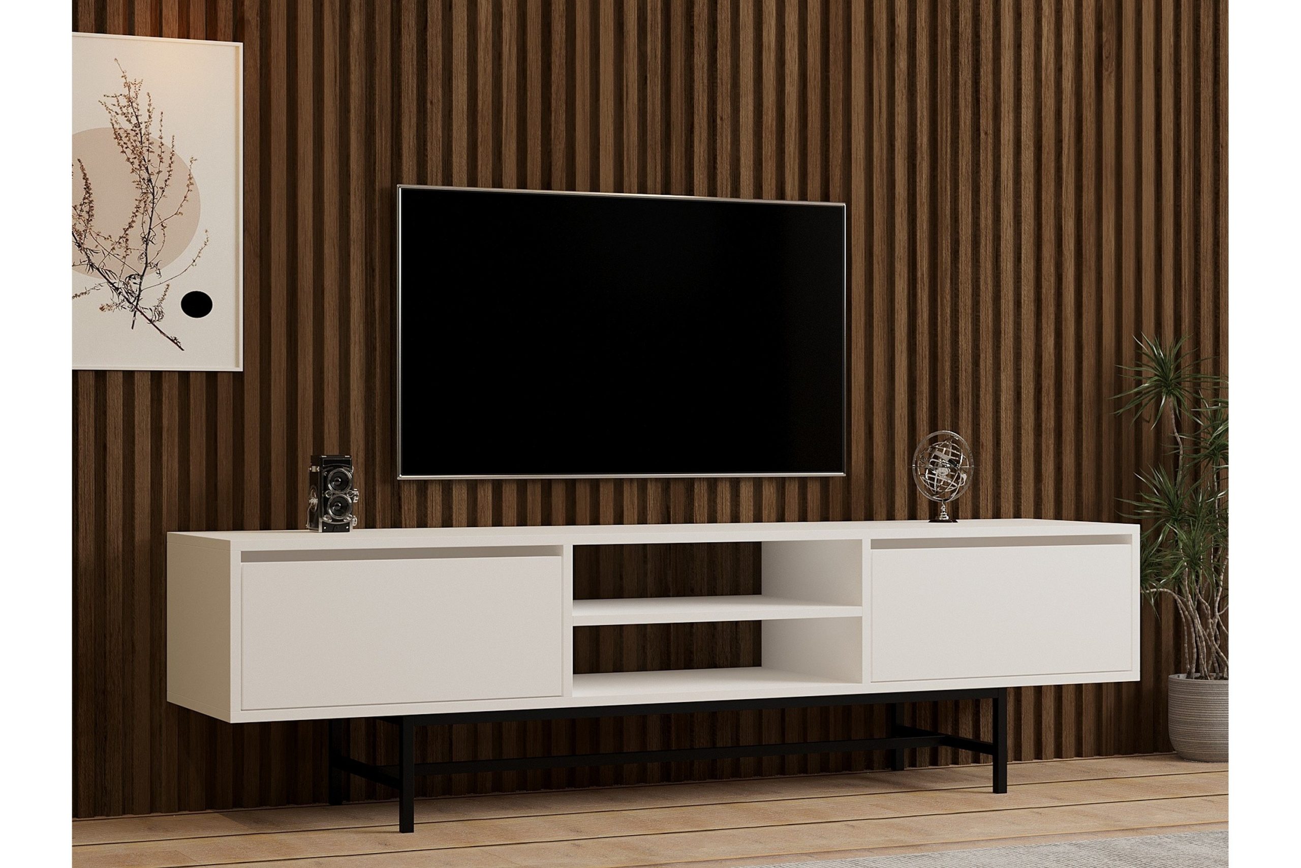 Tv-taso Tauber 180 cm - Valkoinen
