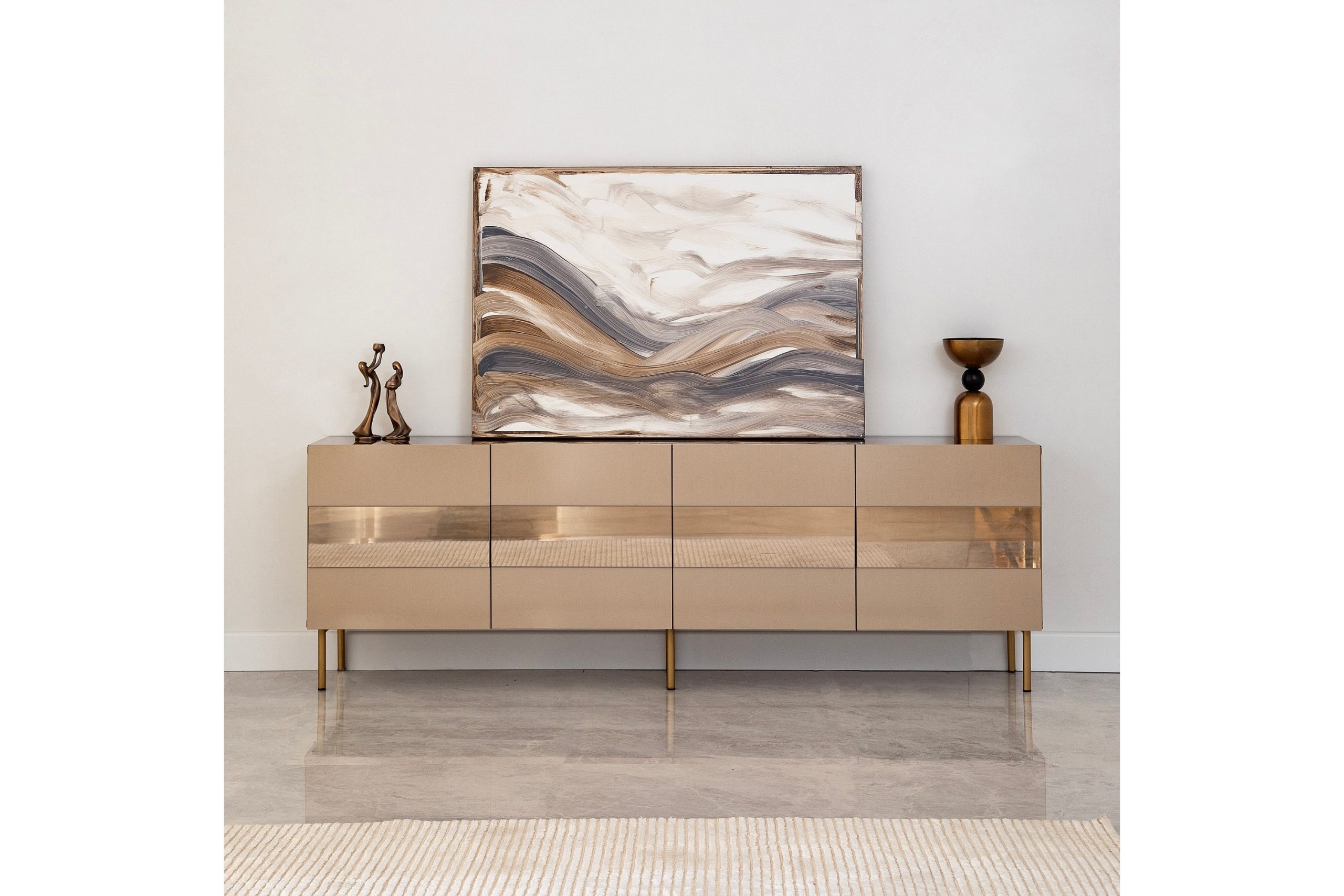 Tv-taso Haripala 180 cm - Pronssi