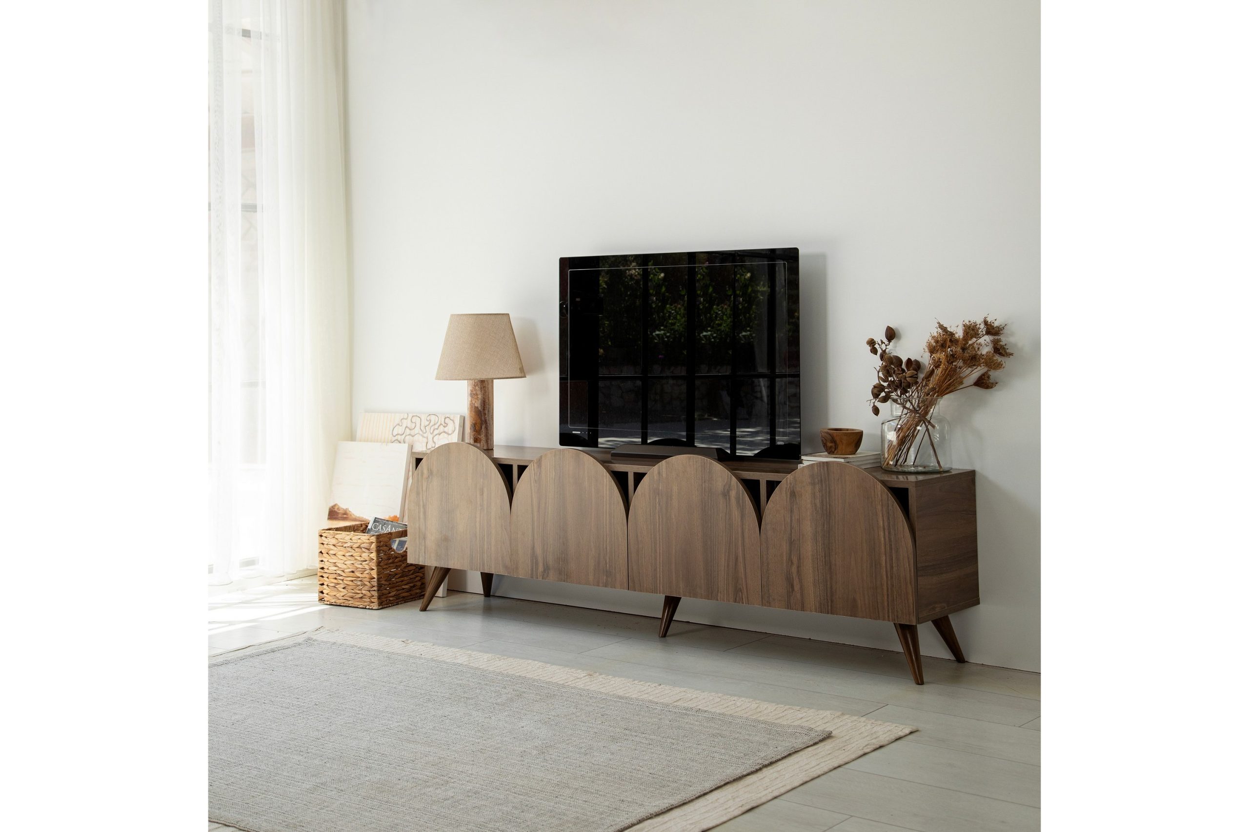 Tv-taso Mesta 180 cm - Pähkinä