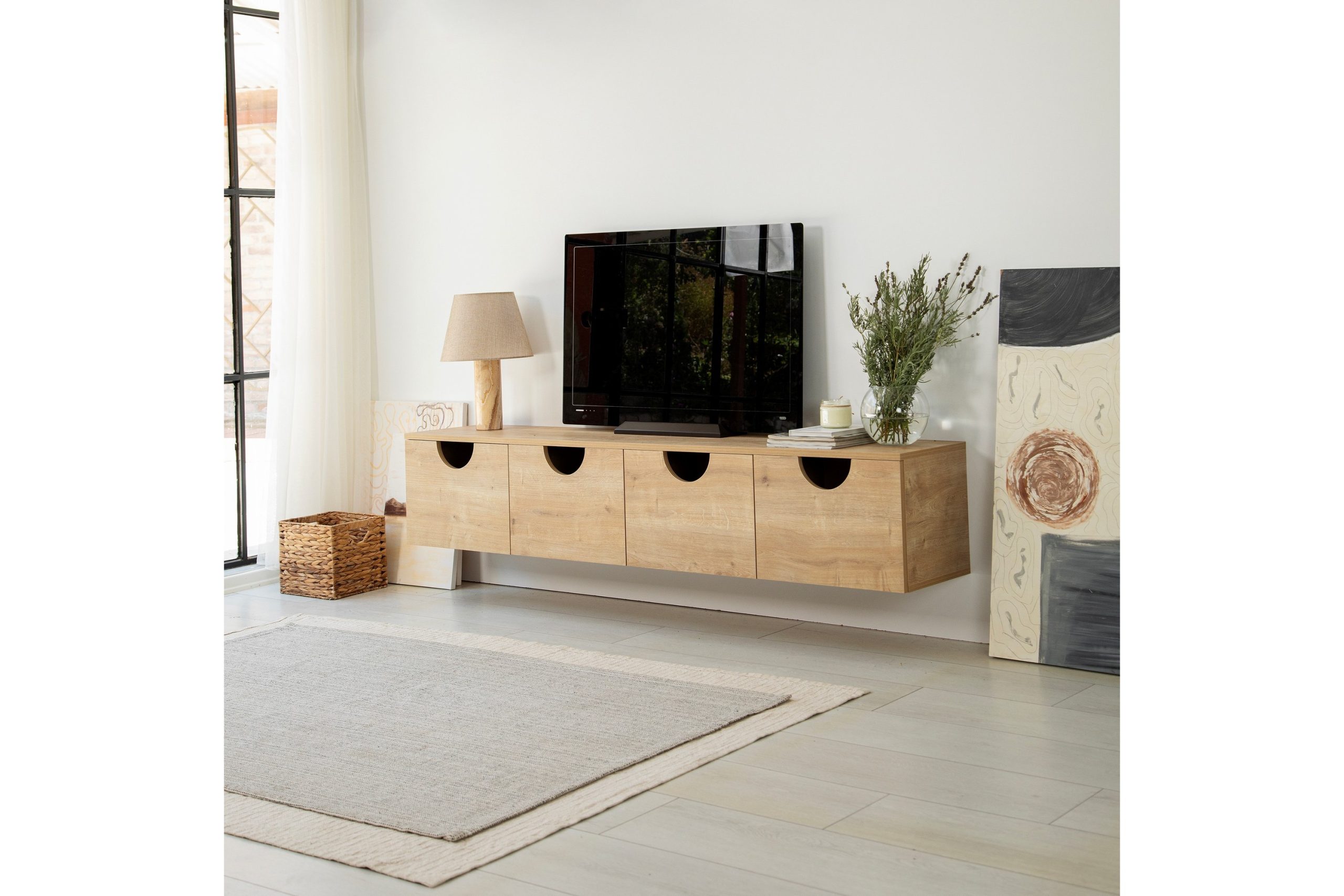 Tv-taso Khalidur 180 cm - Tammi
