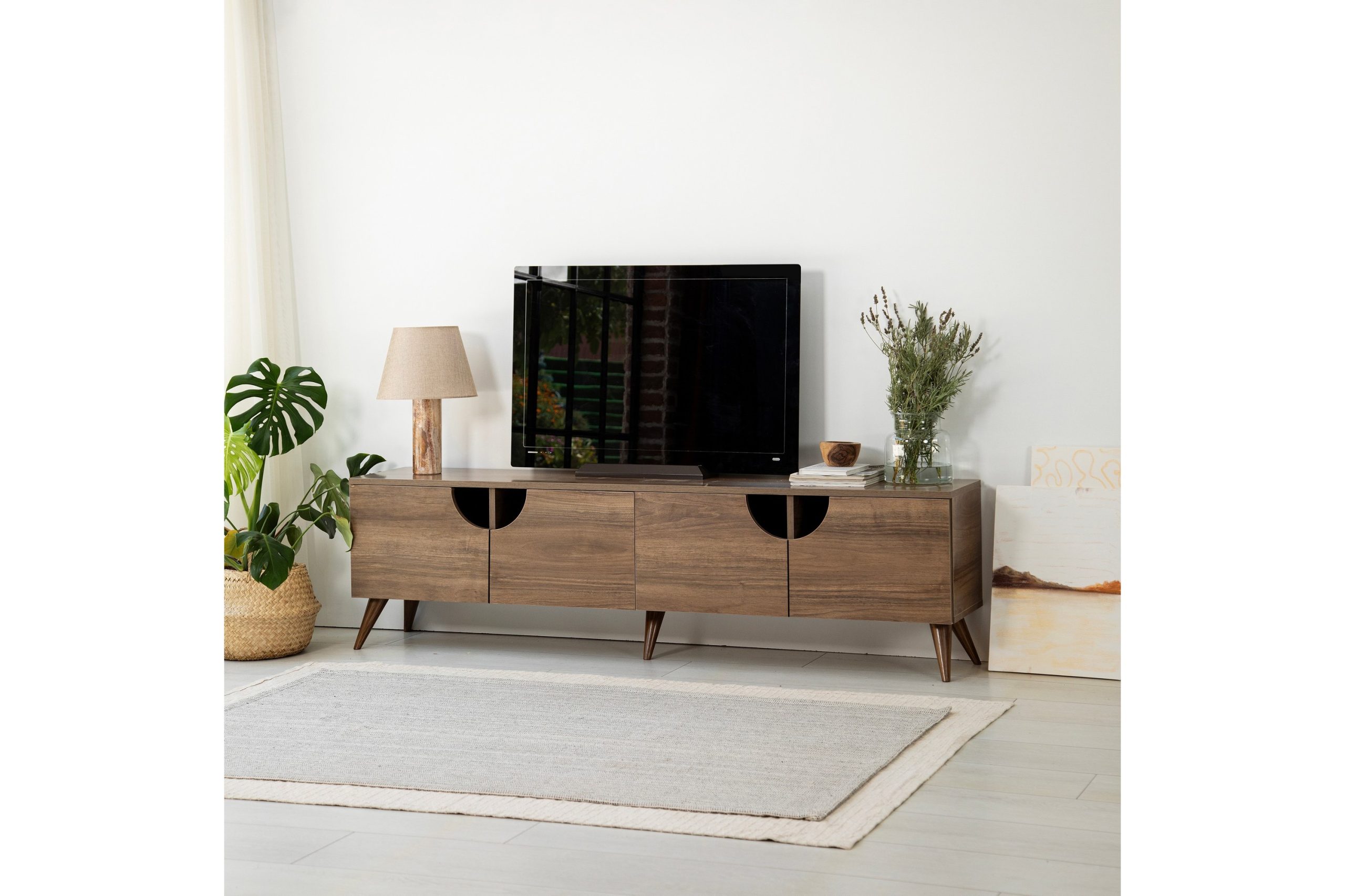 Tv-taso Grotte 180 cm - Pähkinä