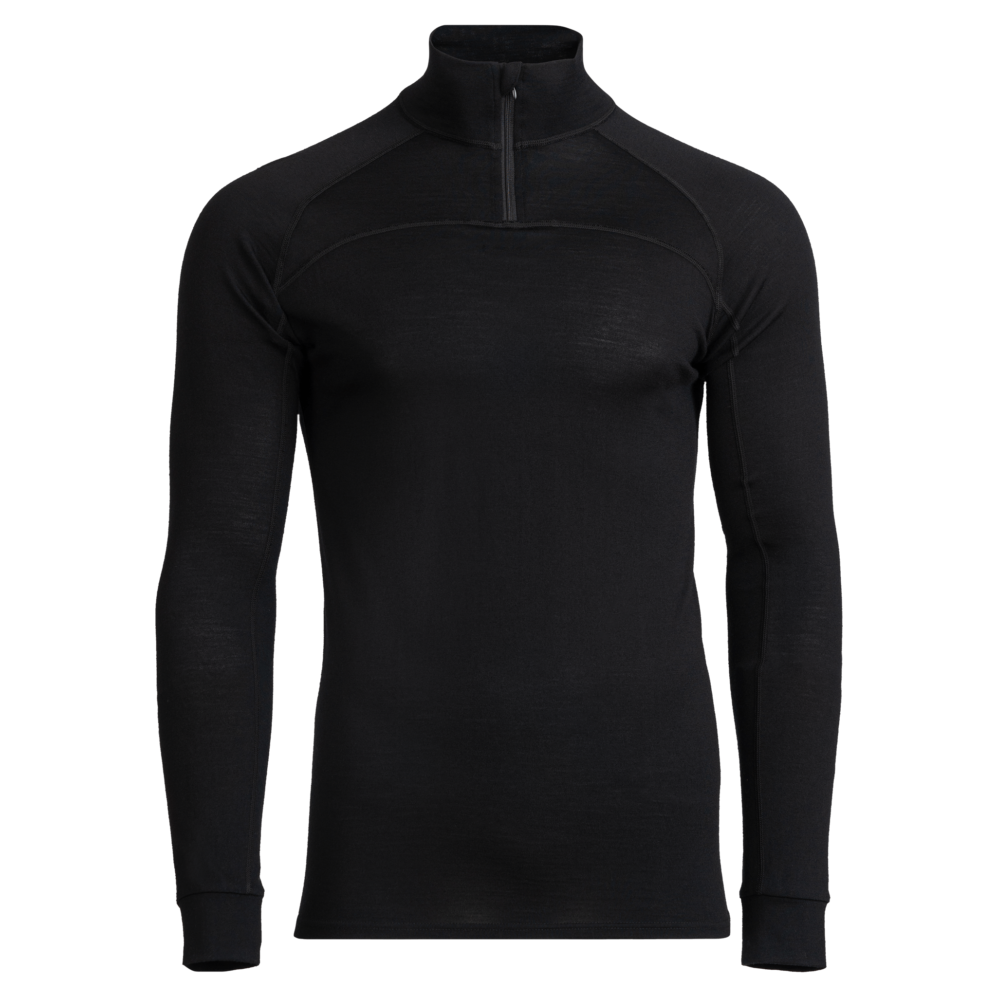 Intense pro 150 miesten aluskerroksen merino vetoketjupoolo - musta