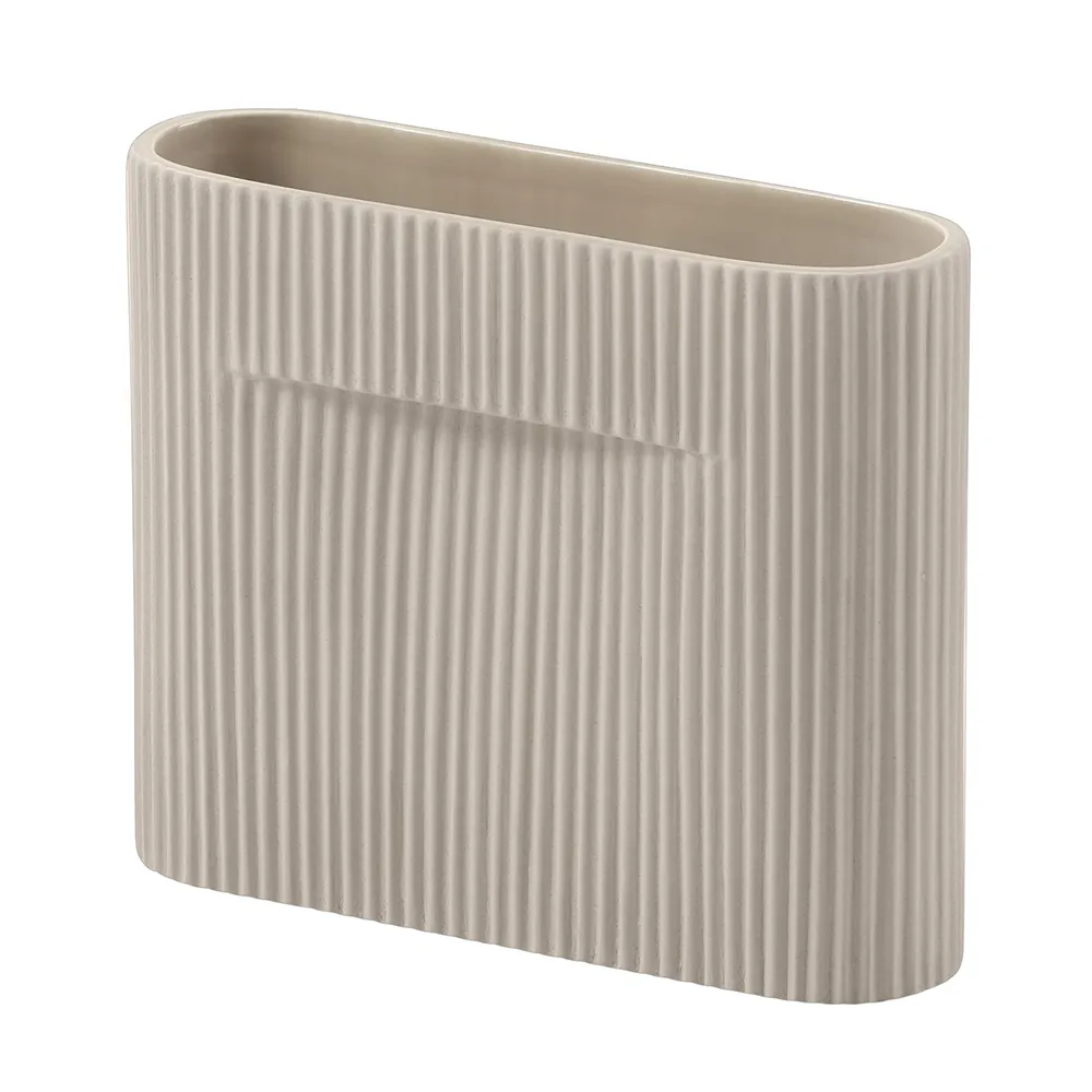Muuto, Ridge Maljakko H: 16,5 cm Beige