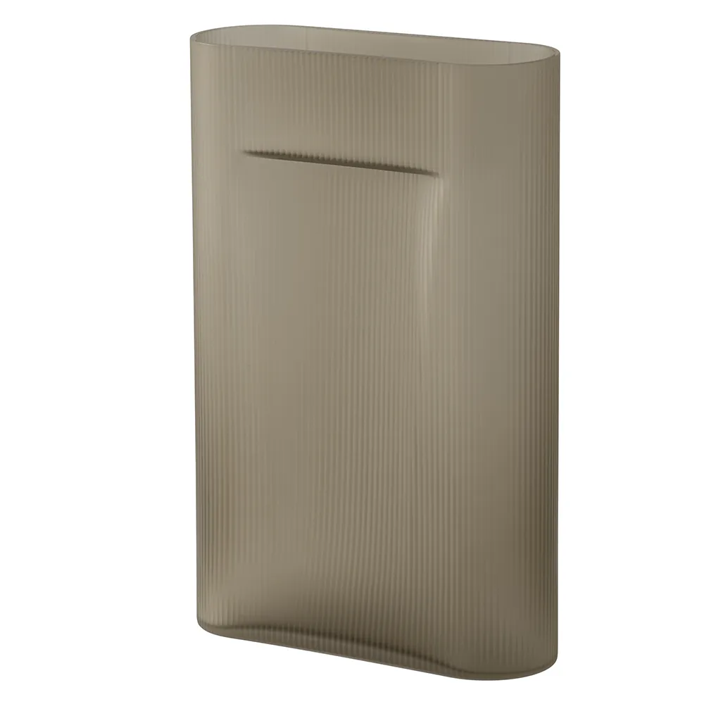 Muuto, Ridge Maljakko H: 48,5 cm Taupe Blue Frosted