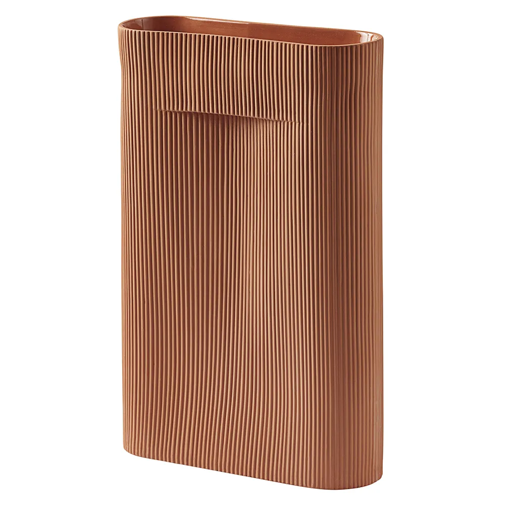 Muuto, Ridge Maljakko H: 48,5 cm Terracotta
