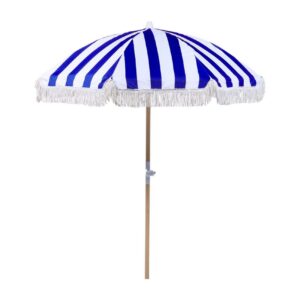 Teulon Aurinkovarjo 150 cm - Sininen/Valkoinen/Vaaleanruskea