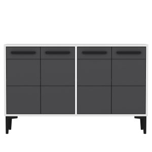 Stria Tv-taso 120 cm - Valkoinen/Antrasiitti