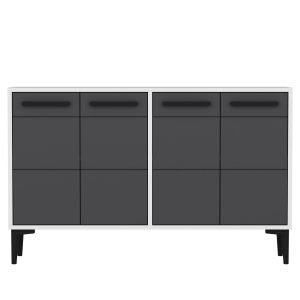 Stria Tv-taso 120 cm - Valkoinen/Antrasiitti
