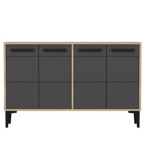 Stria Tv-taso 120 cm - Tammi/Antrasiitti