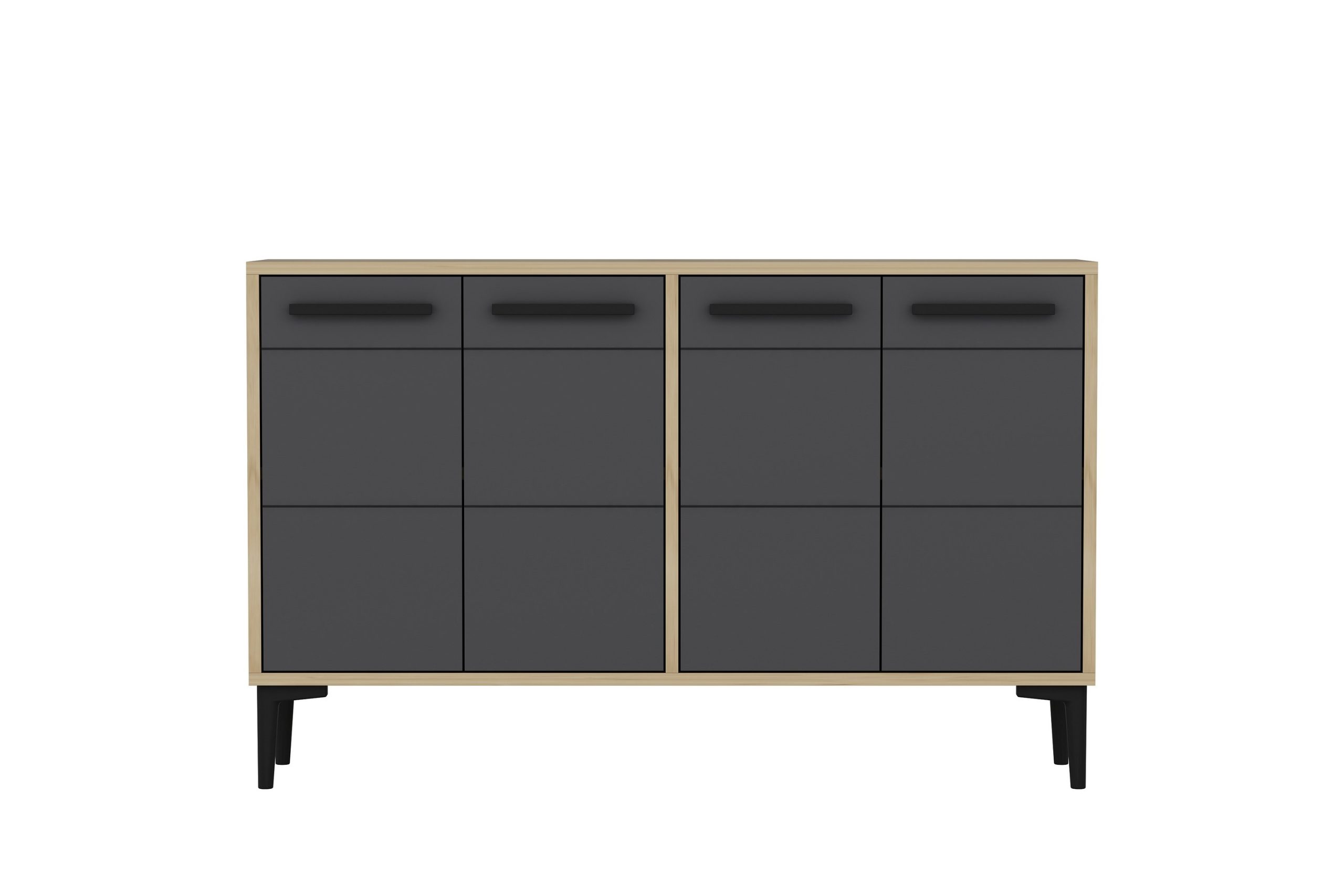 Stria Tv-taso 120 cm - Tammi/Antrasiitti