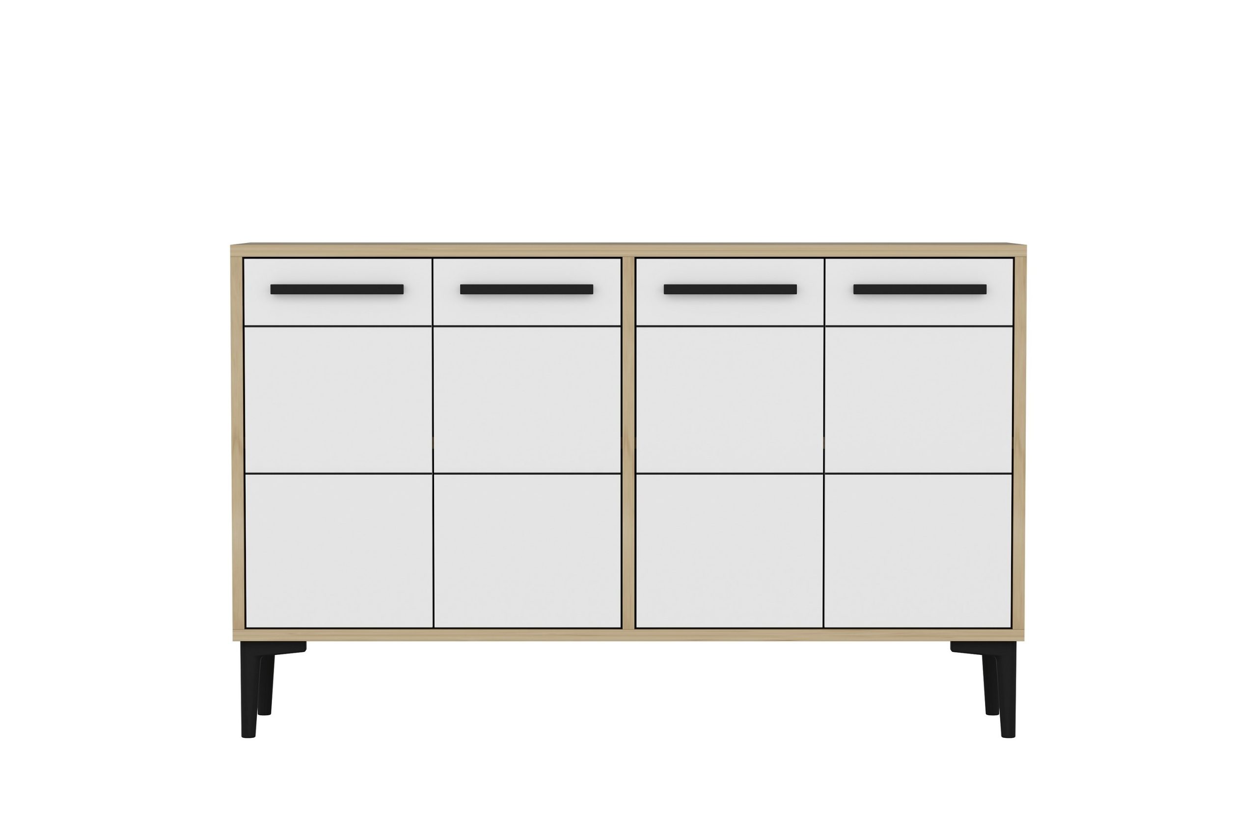 Stria Tv-taso 120 cm - Tammi/Valkoinen