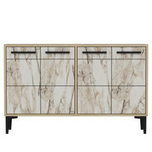 Stria Tv-taso 120 cm - Tammi/Marmori