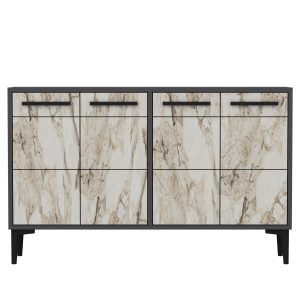 Stria Tv-taso 120 cm - Antrasiitti/Marmori
