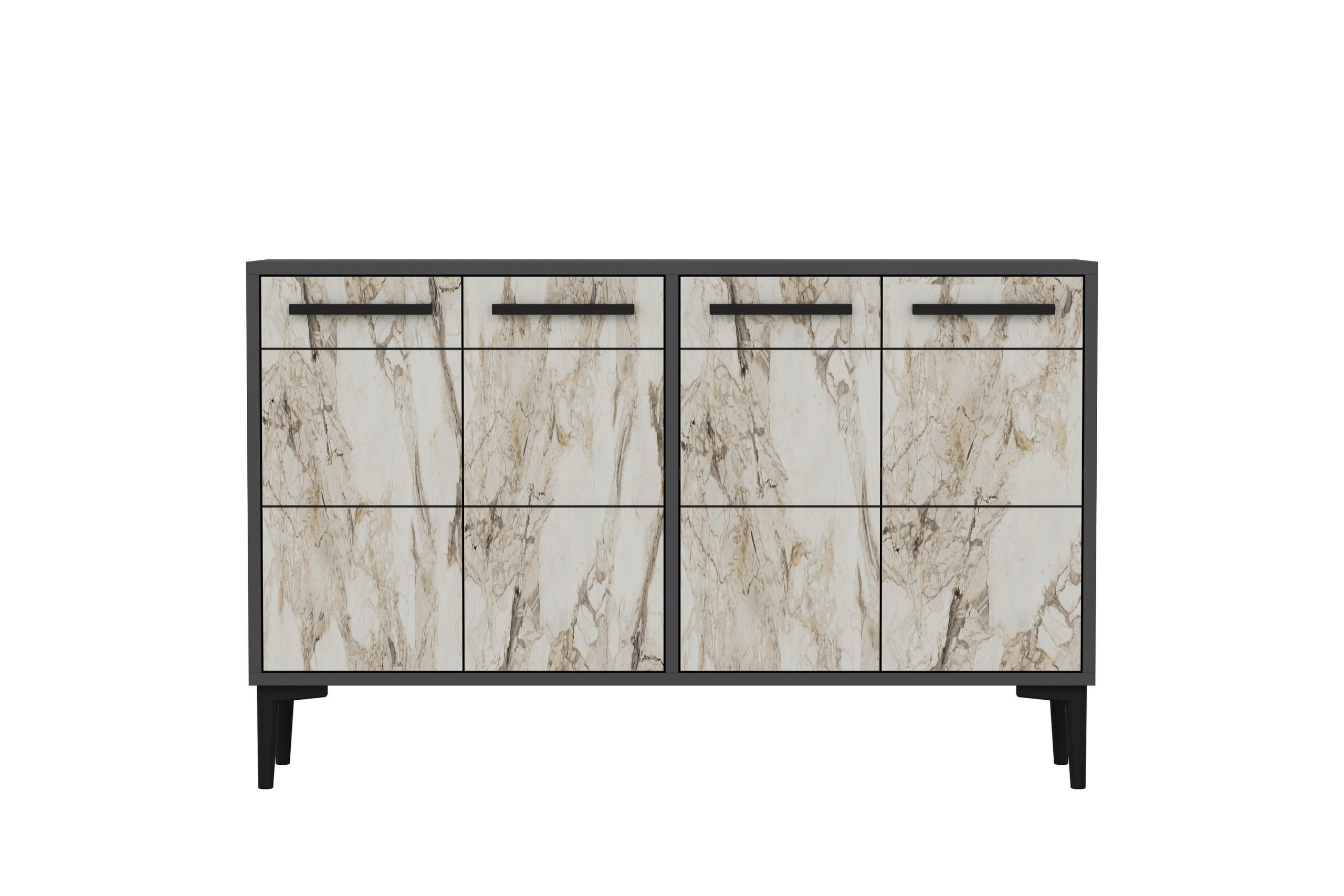 Stria Tv-taso 120 cm - Antrasiitti/Marmori