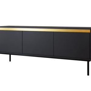 TV-taso Hollander 150 cm - Musta/Kulta