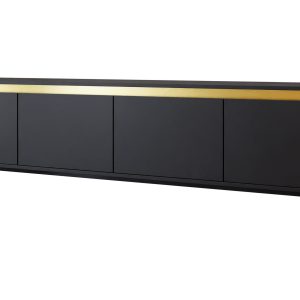 Tv-taso Hollander 200 cm - Musta/Kulta