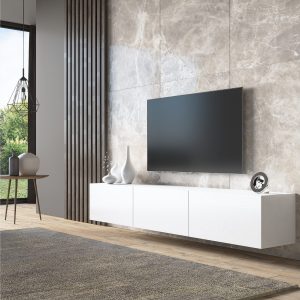 Elspet Tv-taso 180 cm - Valkoinen