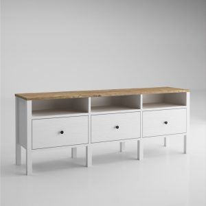 Elspet Tv-taso 150 cm - Ruskea/Valkoinen