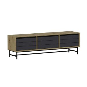 Lerbeck Tv-taso 35 cm - Antrasiitti/Musta
