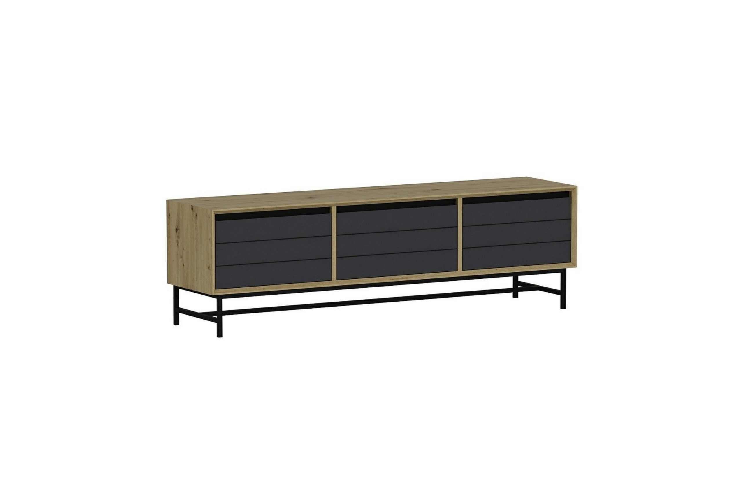 Lerbeck Tv-taso 35 cm - Antrasiitti/Musta