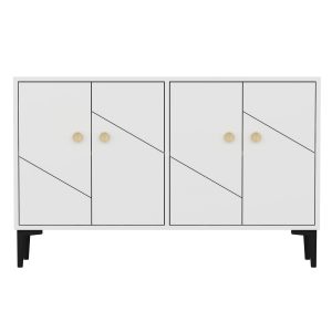 Hesham Tv-taso 120 cm - Valkoinen