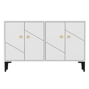 Hesham Tv-taso 120 cm - Valkoinen