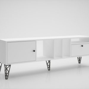 Elspet Tv-taso 160 cm - Valkoinen