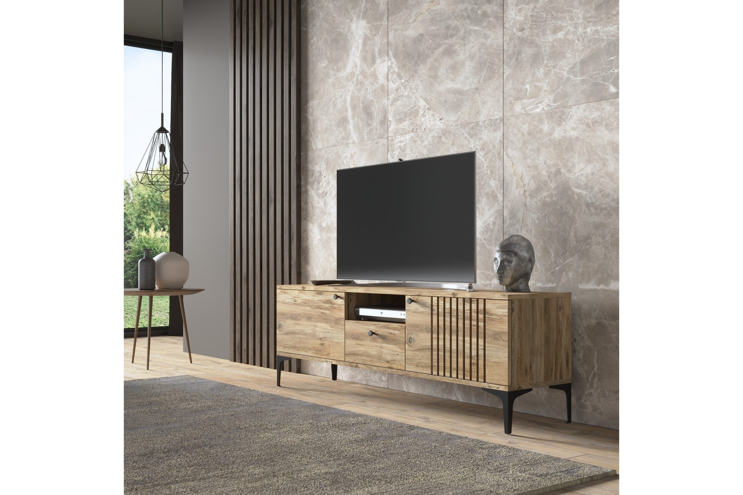 Elspet Tv-taso 150 cm - Ruskea