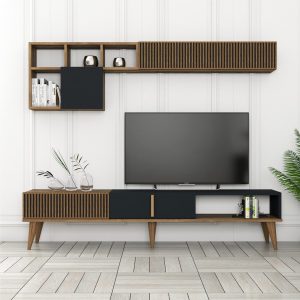 Lissione Tv-taso 180 cm - Pähkinäpuu/Antrasiitti