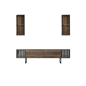 Erdem Tv-taso 180 cm - Pähkinäpuu/Musta