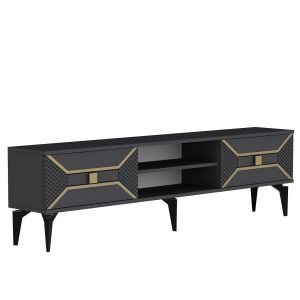 Yumedi Tv-taso 150 cm - Antrasiitti/Kulta