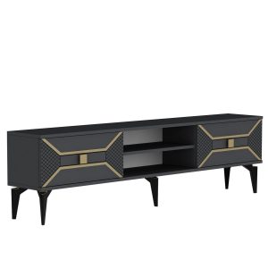 Yumedi Tv-taso 150 cm - Antrasiitti/Kulta