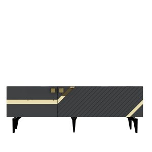 Iris Tv-taso 150 cm - Antrasiitti/Kulta