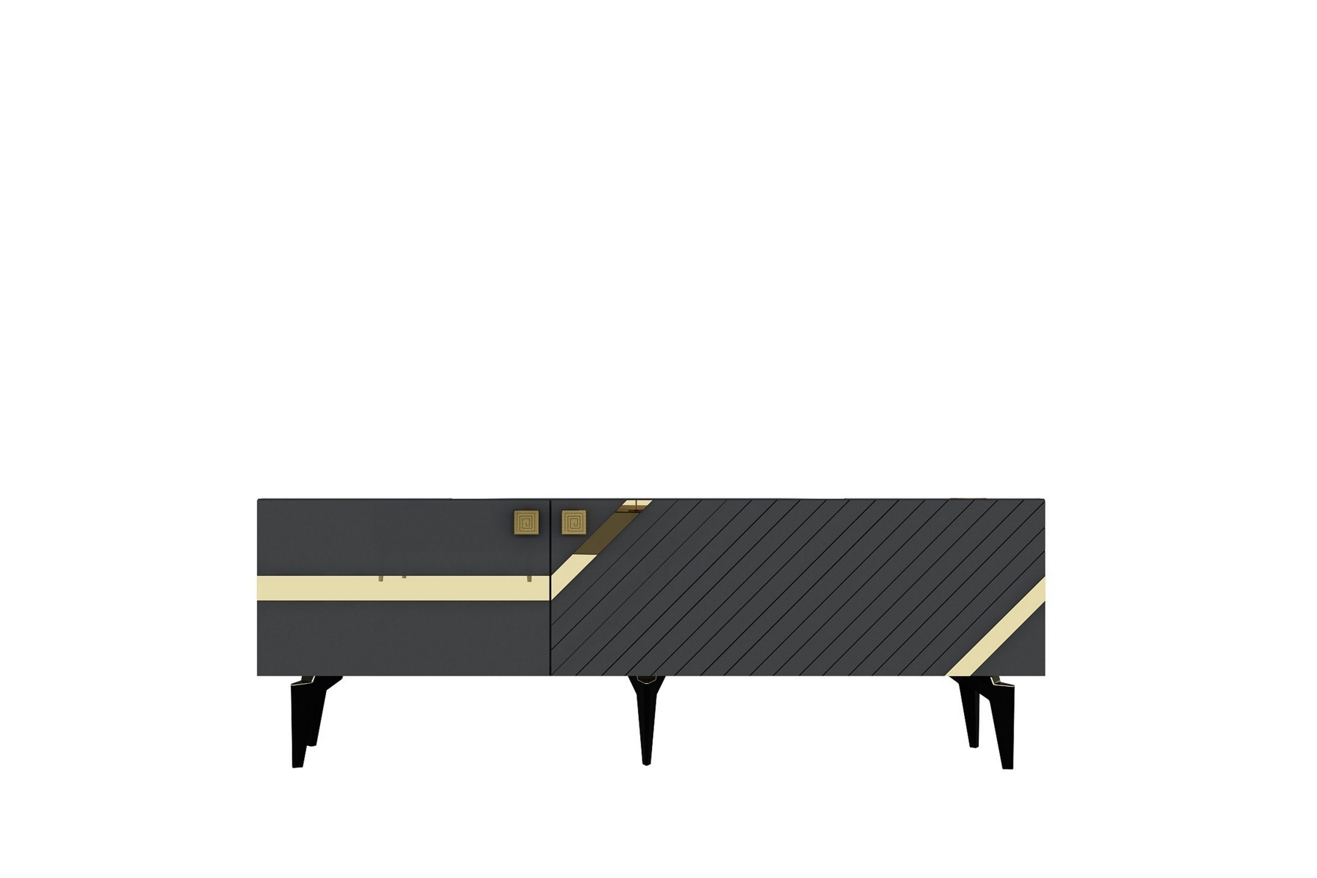 Iris Tv-taso 150 cm - Antrasiitti/Kulta