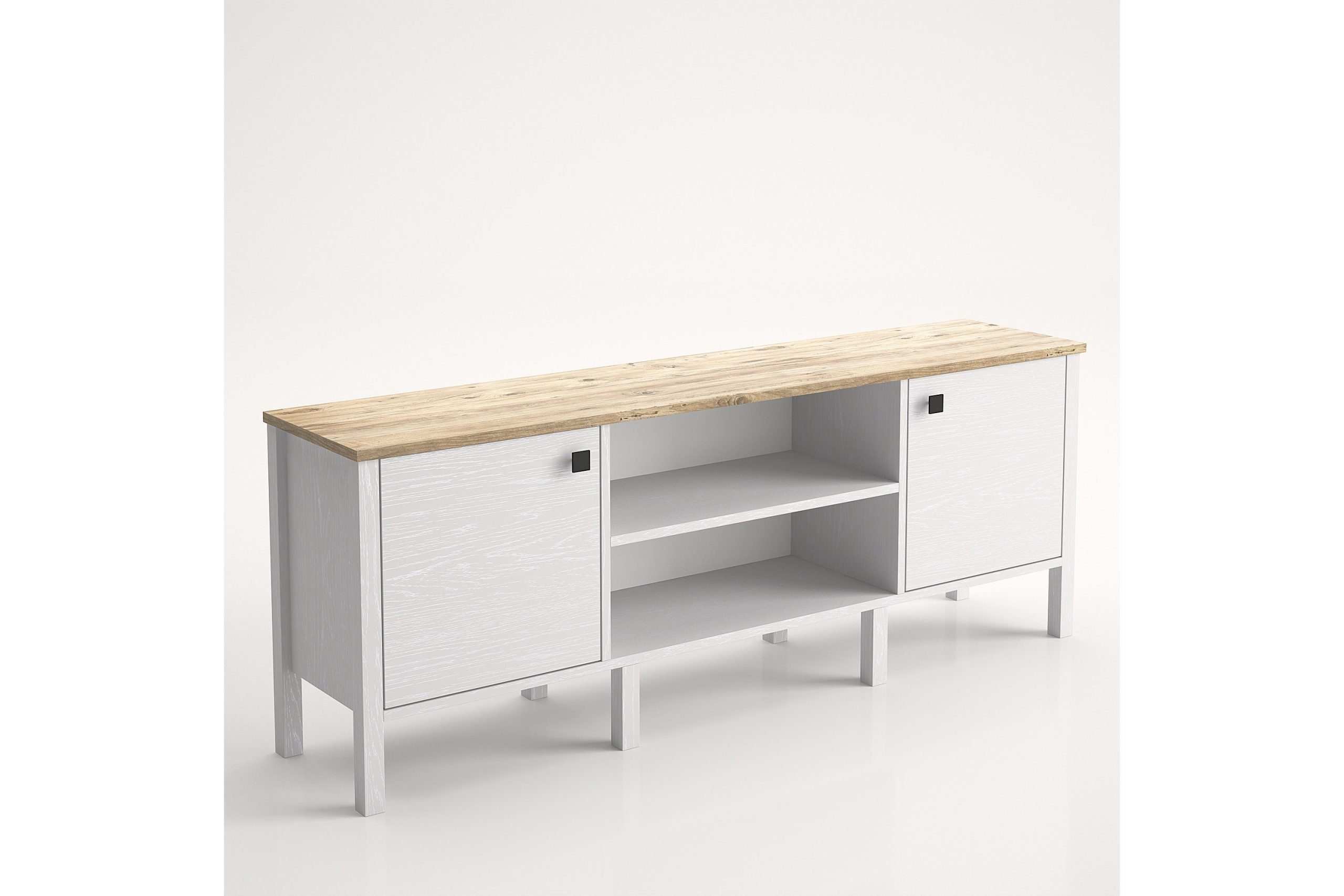 Elspet Tv-taso 160 cm - Ruskea/Valkoinen