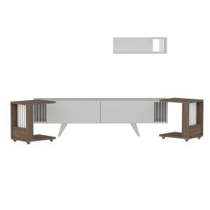 Dilsah Tv-taso 30 cm - Pähkinäpuu/Valkoinen
