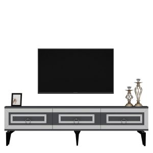 Harlen Tv-taso 180 cm - Antrasiitti/Hopea