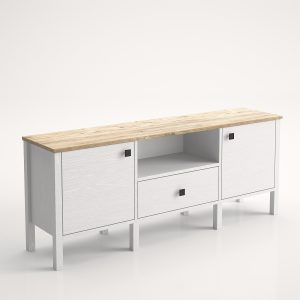 Elspet Tv-taso 150 cm - Ruskea/Valkoinen