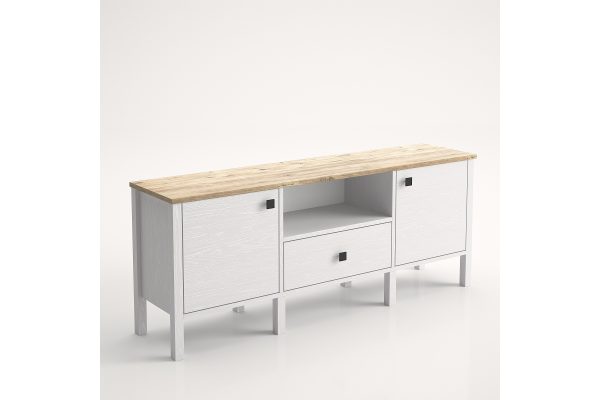 Elspet Tv-taso 150 cm - Ruskea/Valkoinen