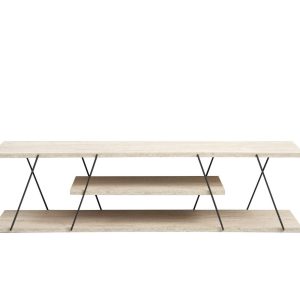 Canaz Tv-taso 120 cm - Musta/Marmori