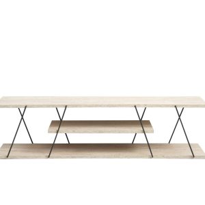 Canaz Tv-taso 120 cm - Musta/Marmori