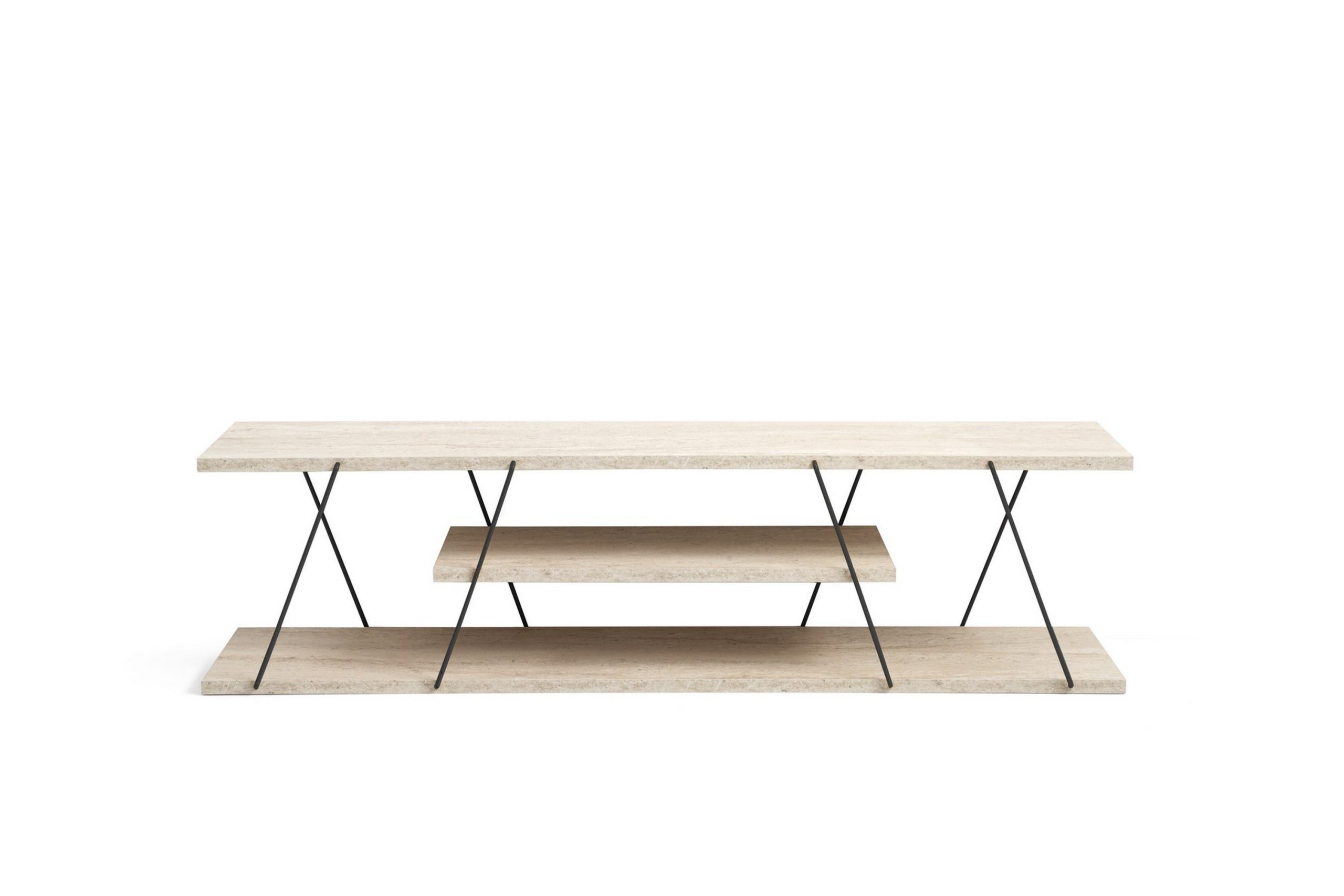 Canaz Tv-taso 120 cm - Musta/Marmori